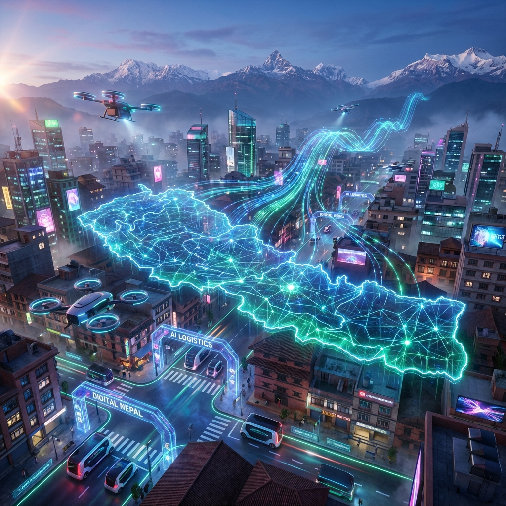 Future of Nepal's Online Marketplaces - Digital Transformation Flowchart